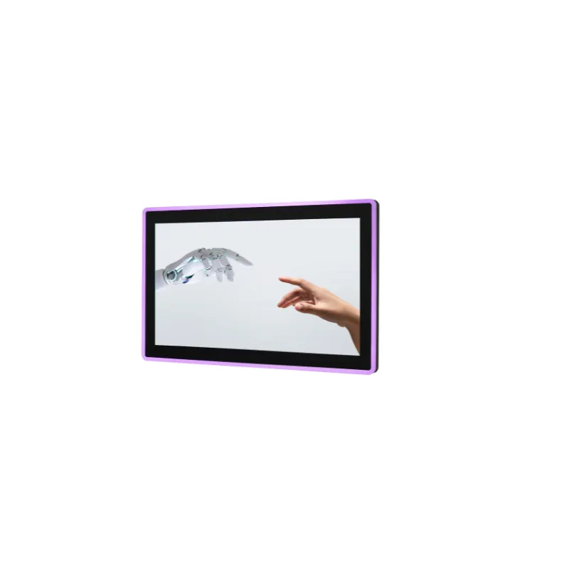 Medium format capacitive touchscreen displays for commercial and industrial applications