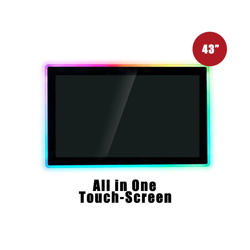 43 inch LED Backlit LCD Display LED LCD Screen Digital Signage Touch Panel Custom Size Gaming
