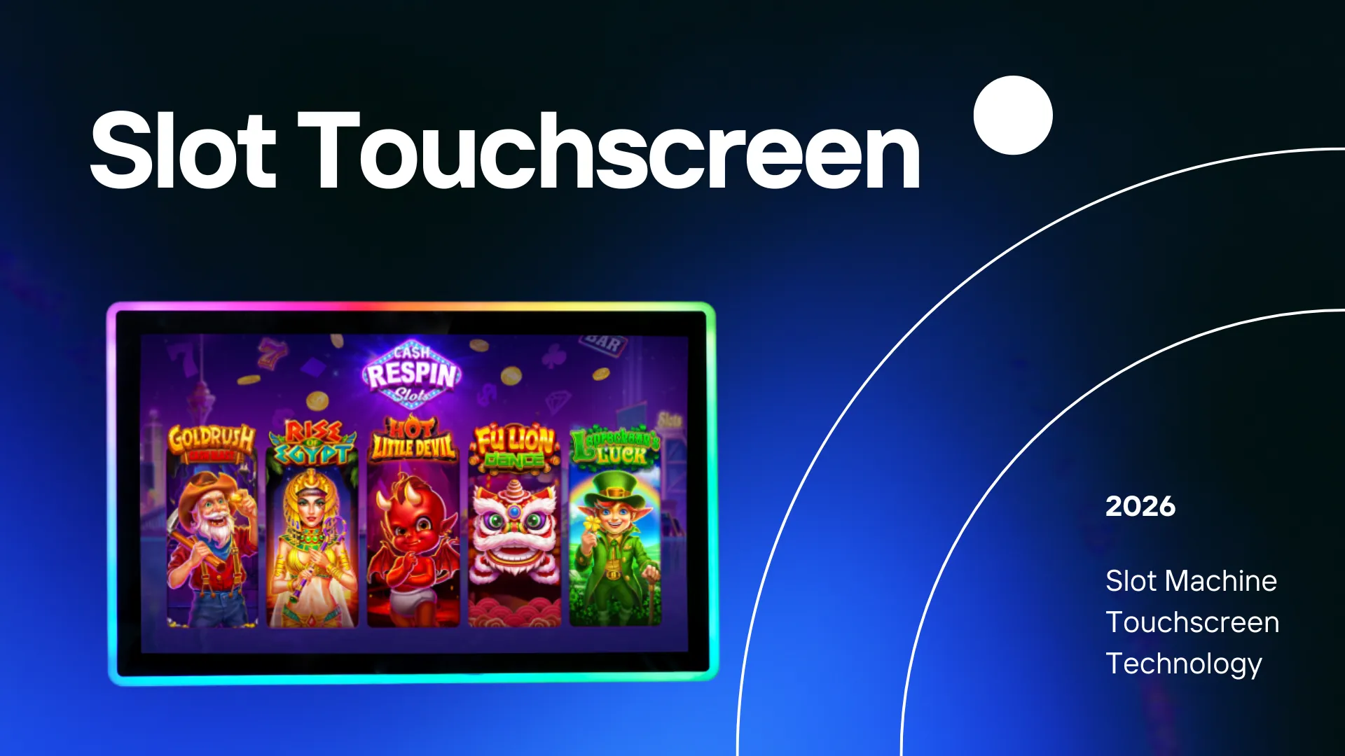 Casino floor showing ambient lighting challenges for touchscreen displays